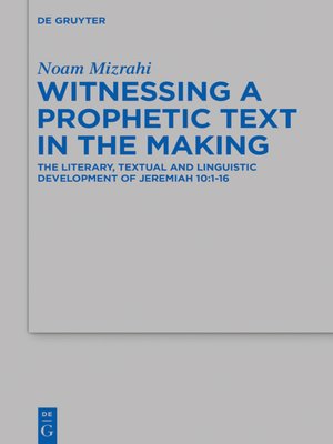 cover image of Witnessing a Prophetic Text in the Making